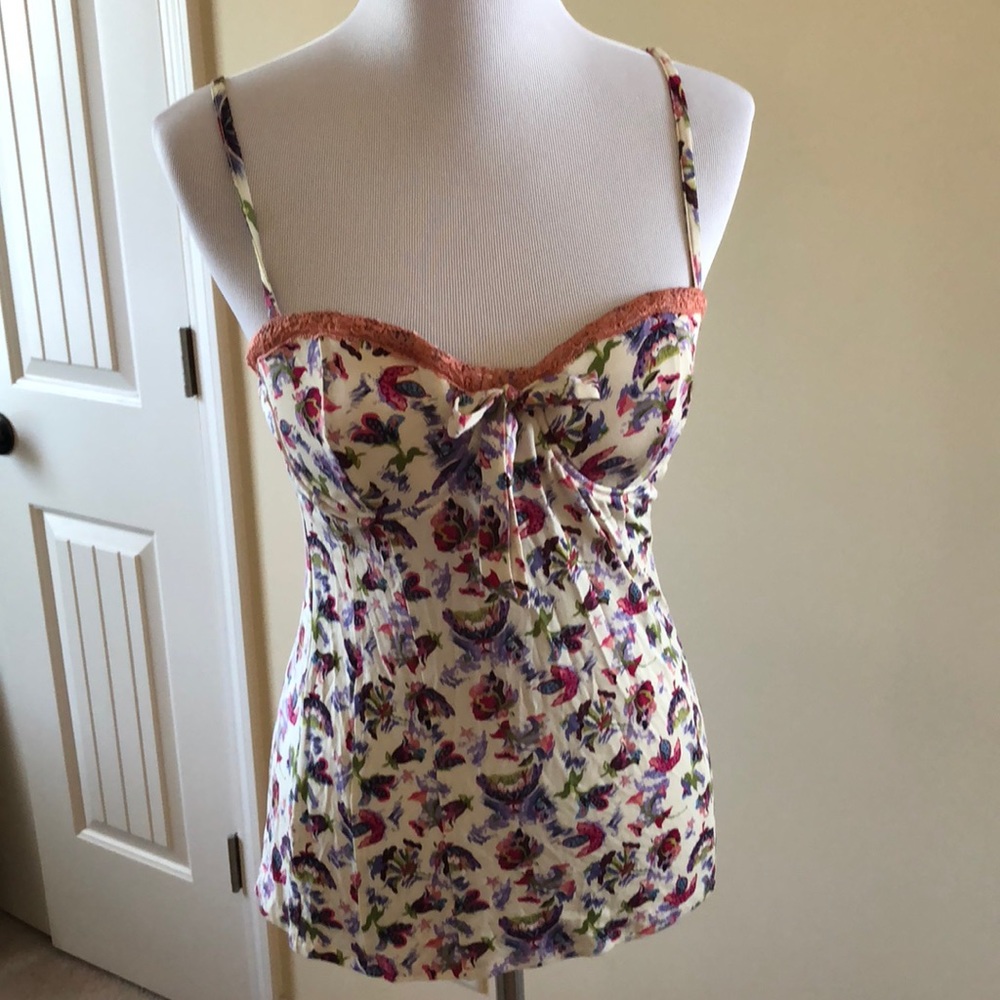 Anthropologie floral print cami